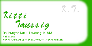 kitti taussig business card